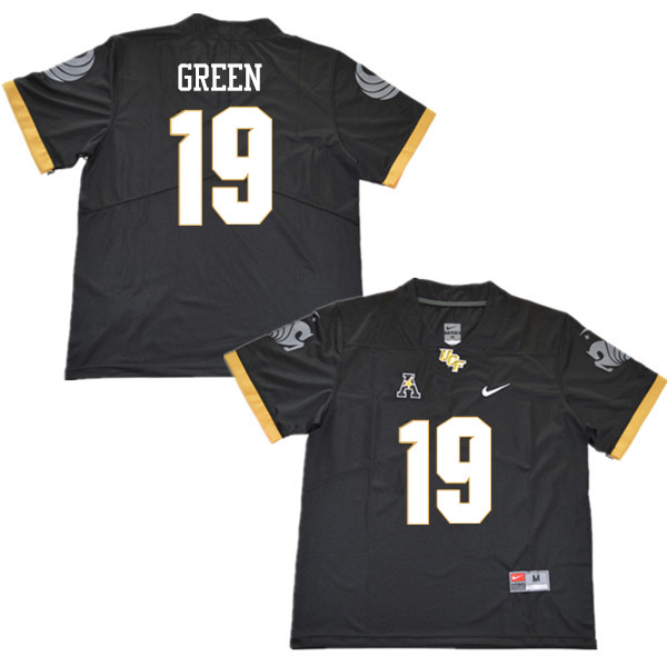 Men #19 Trey Green UCF Knights College Football Jerseys Sale-Black